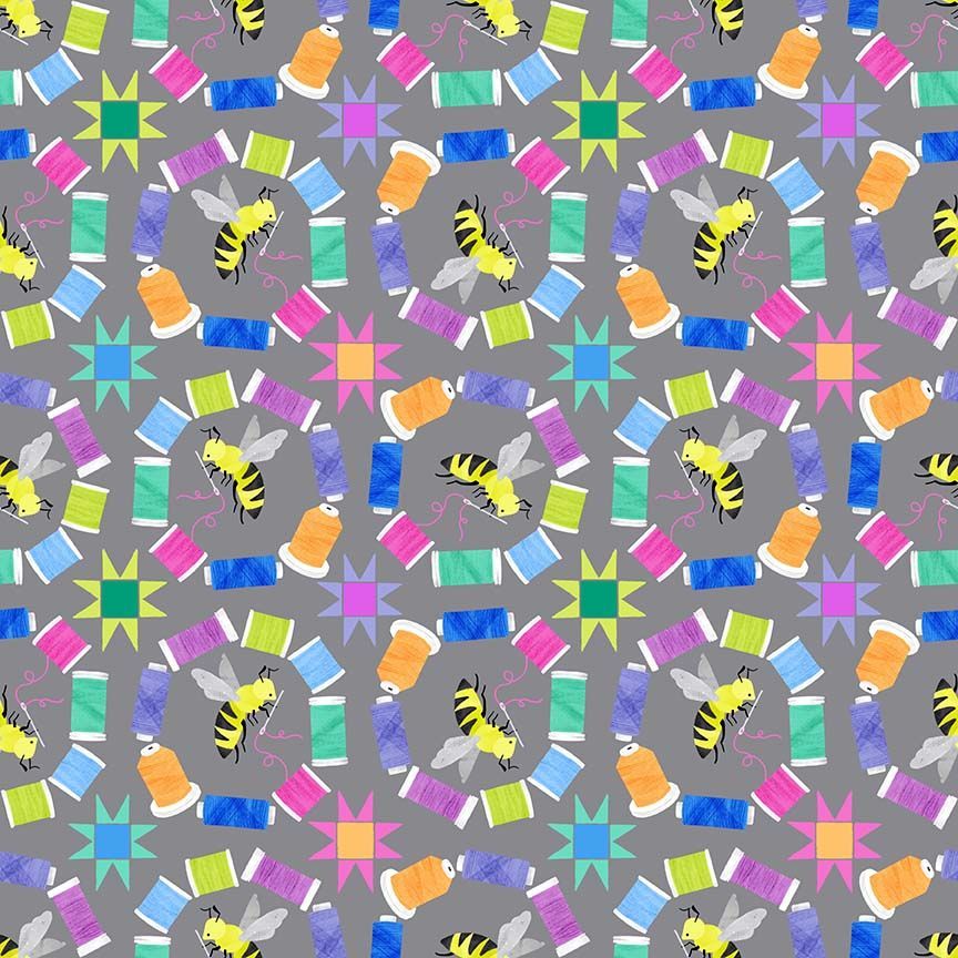 Preorder - Dear Stella - Pammie Jane - Quilty Helpurrs - Quilting Bee - STELLA - DPJ3353 LIMESTONE - Expected Release February 2026
