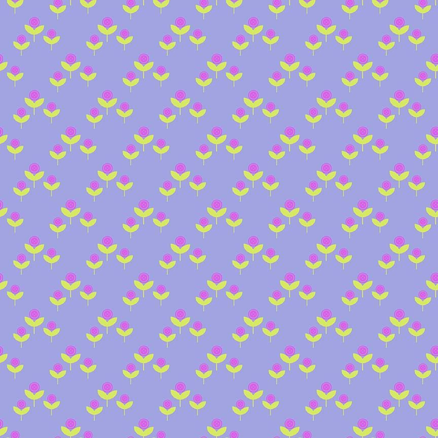 Preorder - Dear Stella - Pammie Jane - Quilty Helpurrs - Cute As A Button Flowers - STELLA - DPJ3358 LAVENDER - Expected Release February 2026