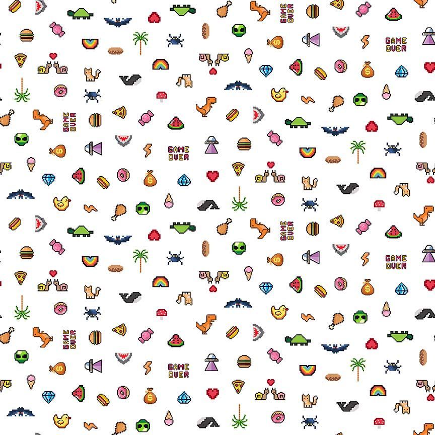Preorder - Dear Stella - Game Over - Level Up - Pixelated Video Game Icons - STELLA - D3450 WHITE - Expected Release February 2026