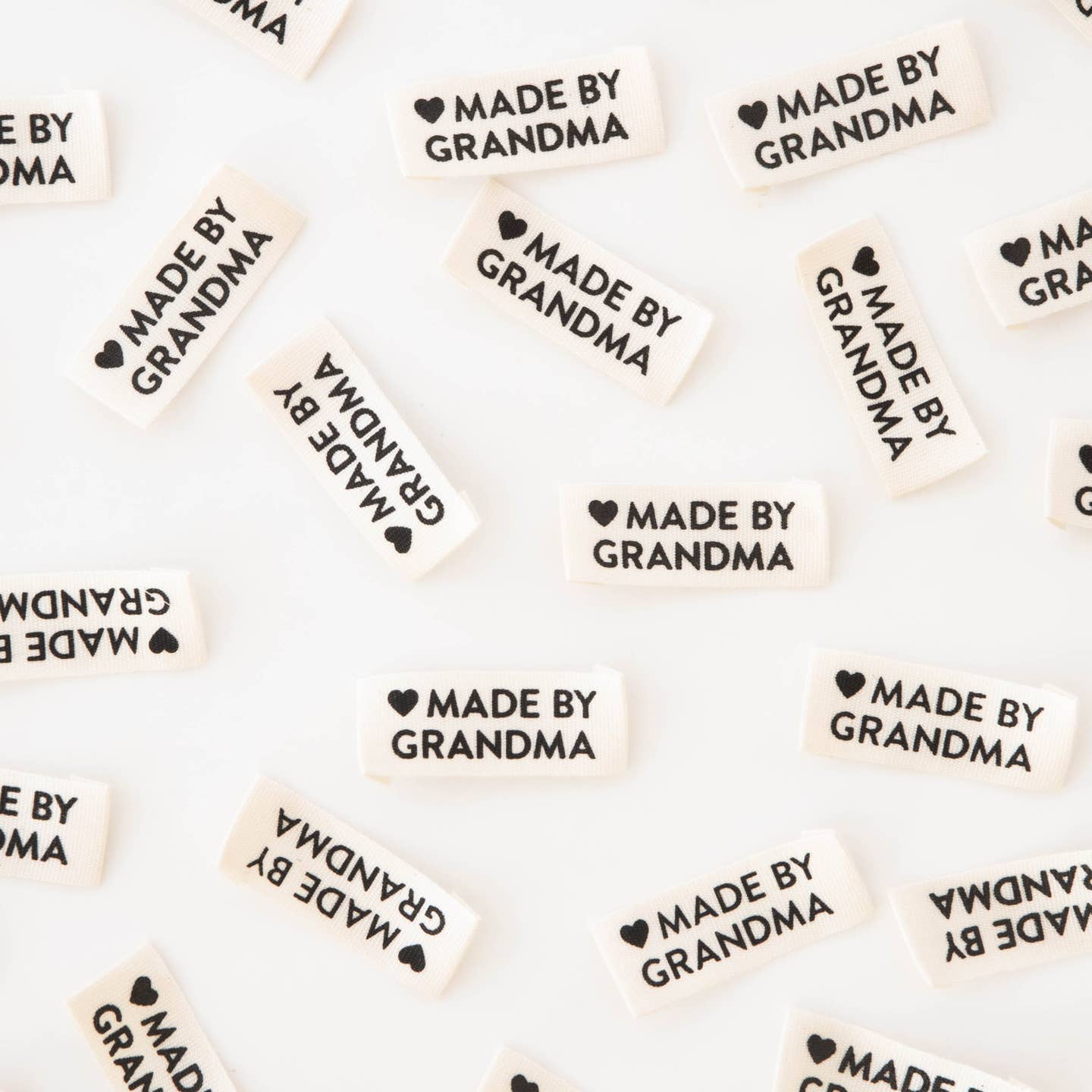 Sarah Hearts - Woven Sewing and Quilting Labels - Made By Grandma