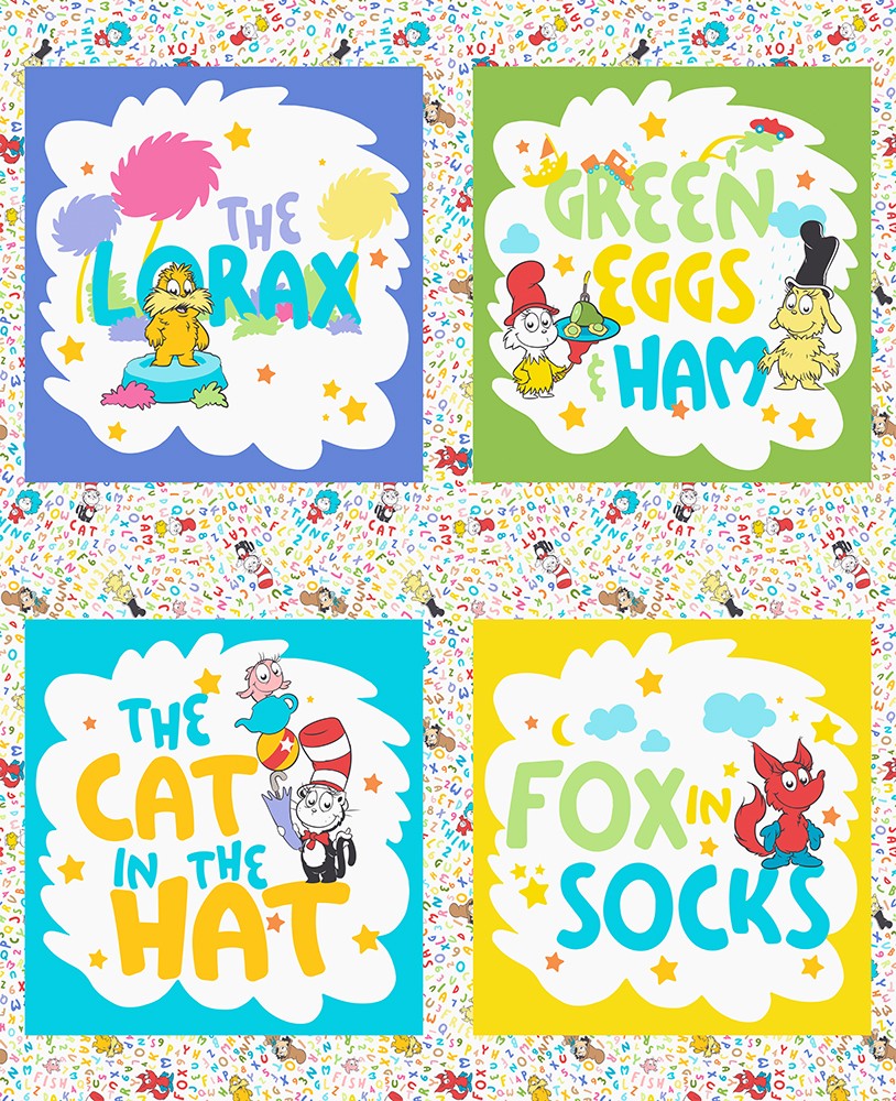 Robert Kaufman - Little Seuss - Dr Seuss Enterprises - Characters Panel - ADED-23524-205 MULTI