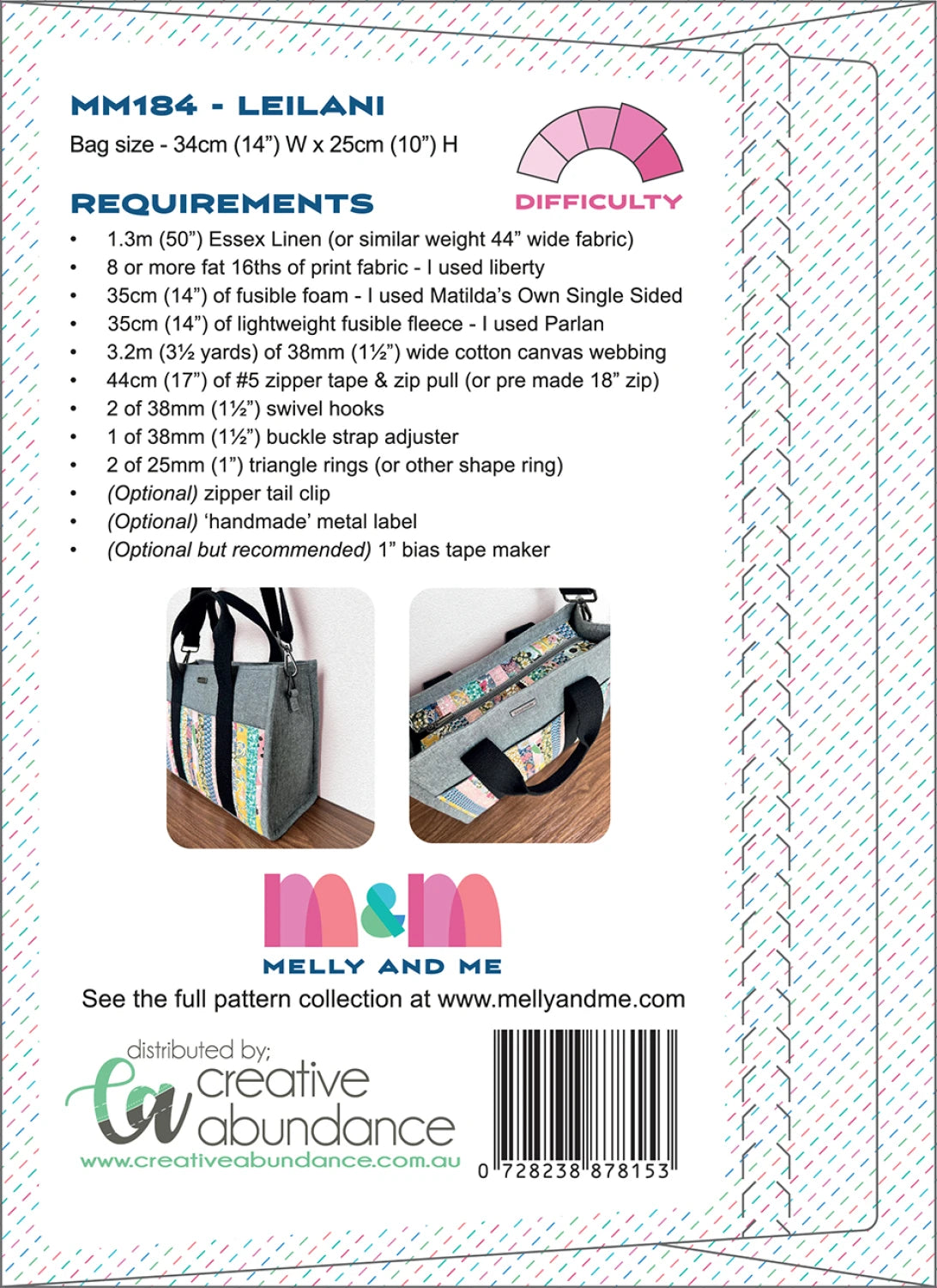 Leilani Medium Sized Tote Bag Pattern By Melly And Me