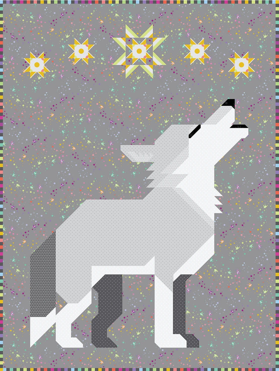 Night Howler Wolf Quilt Pattern By Art East