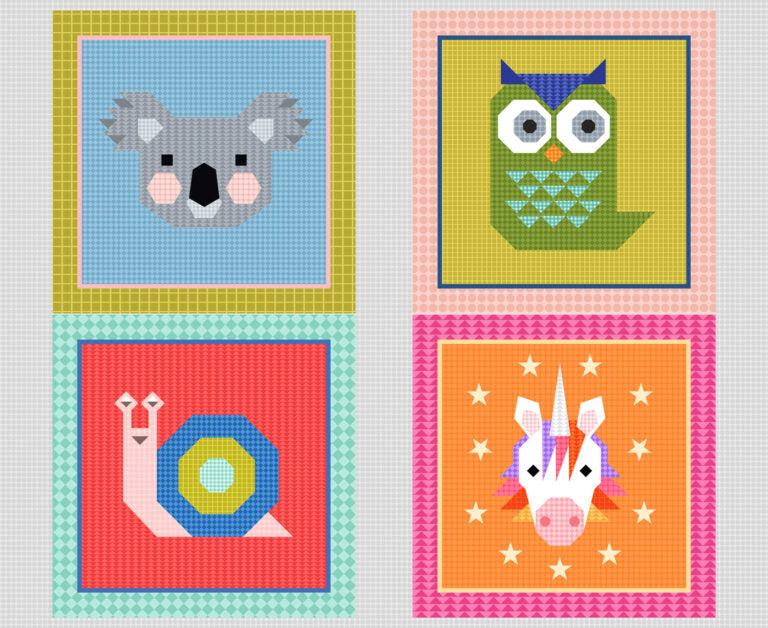 PREORDER - Lewis And Irene - Animal Alphabet - Large Squares Animals Panel - A967 - Expected Release April 2026