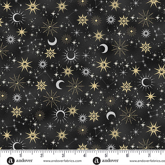 PREORDER - Andover - Makower UK - Charmed - Moon And Stars Galaxy Constellations - MU-198-X - Expected Release April 2026