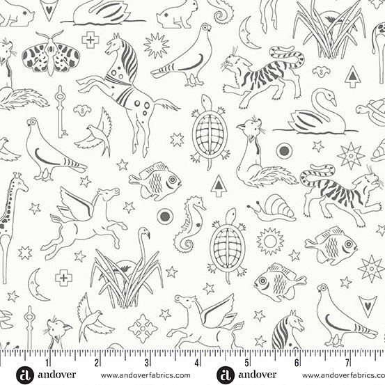 PREORDER - Andover - Alison Glass - Shadow 2026 - Animals Philately Whisker - A-1127-L1 - Expected Release April 2026