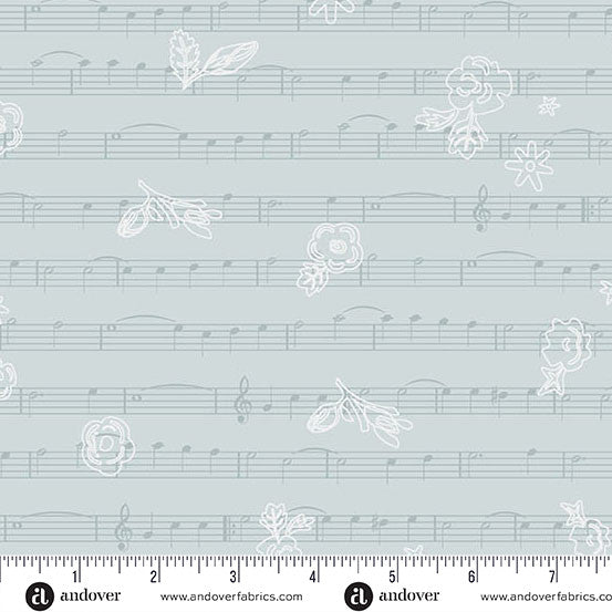 PREORDER - Andover - Alison Glass - Shadow 2026 - Floral Sheet Music Singsong Lullaby - A-1222-C - Expected Release April 2026