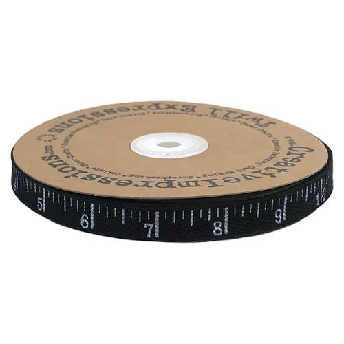 Moda - Creative Impressions - Antique Ruler Twill Black SOLD BY THE YARD