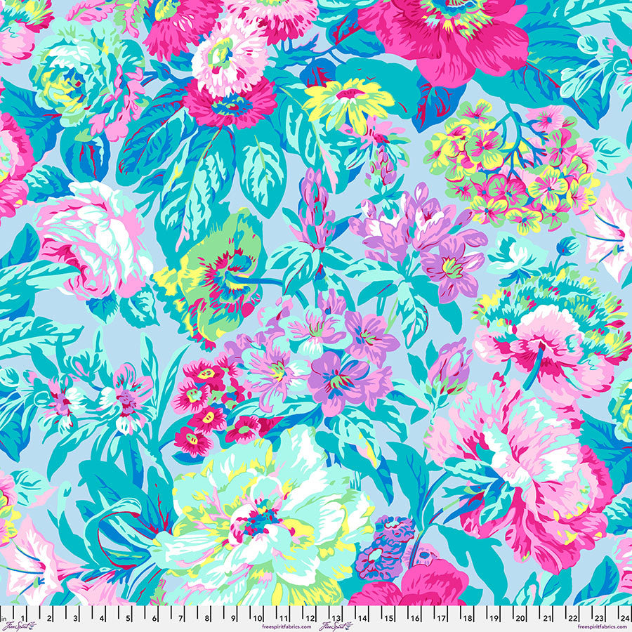 FreeSpirit - Kaffe Fassett Collective - Voluptuous Florals Pastel - 108" Wide Quilt Backing Fabric - QBPJ007.PASTEL