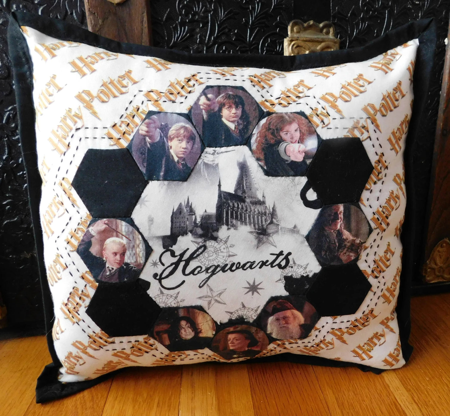 Hexagon Frame Pillow Pattern By Cut Loose Press