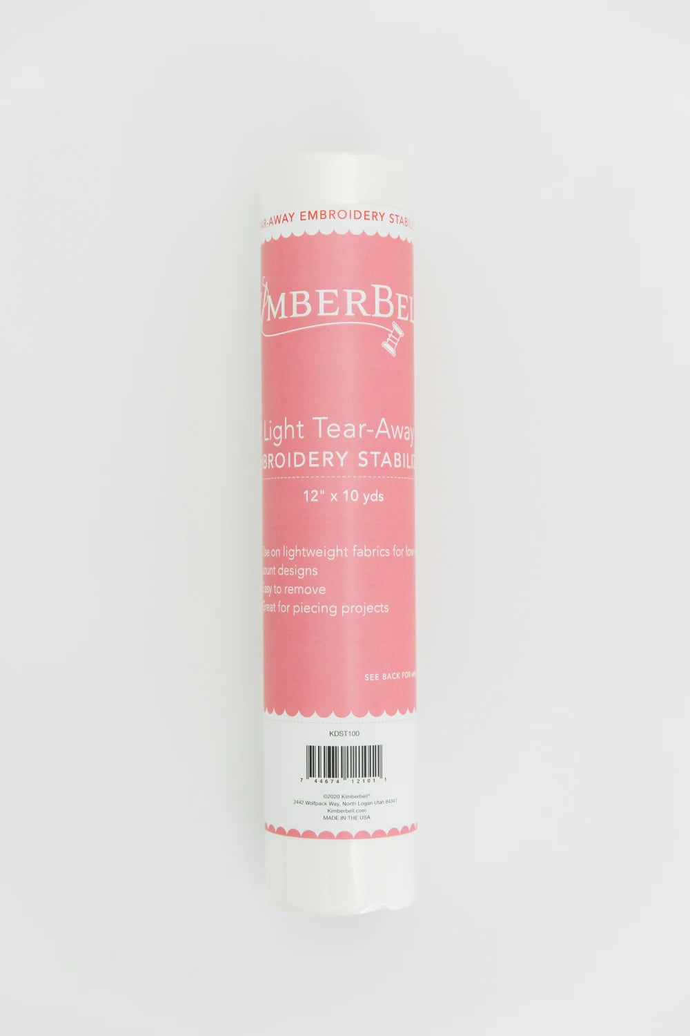 Kimberbell Light Tear Away 12" x 10 Yards Embroidery Stabilizer