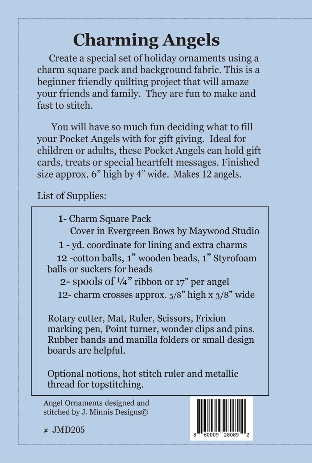 Charming Pocket Angels Pattern By J Minnis Designs