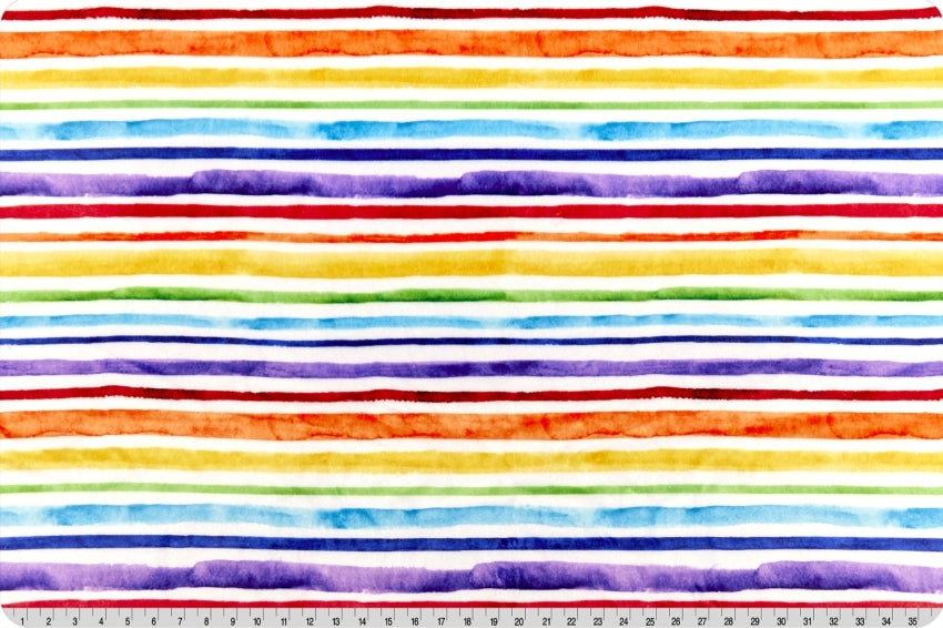 Shannon Fabrics Minky - Stripe Digital Cuddle Rainbow - 58"/60" Wide - dcstriperainbow
