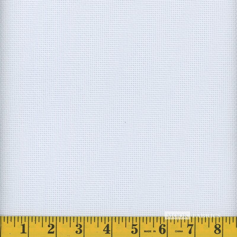 Mook Fabrics - Aida Cloth 14 ct - 60" Wide - White - 102144