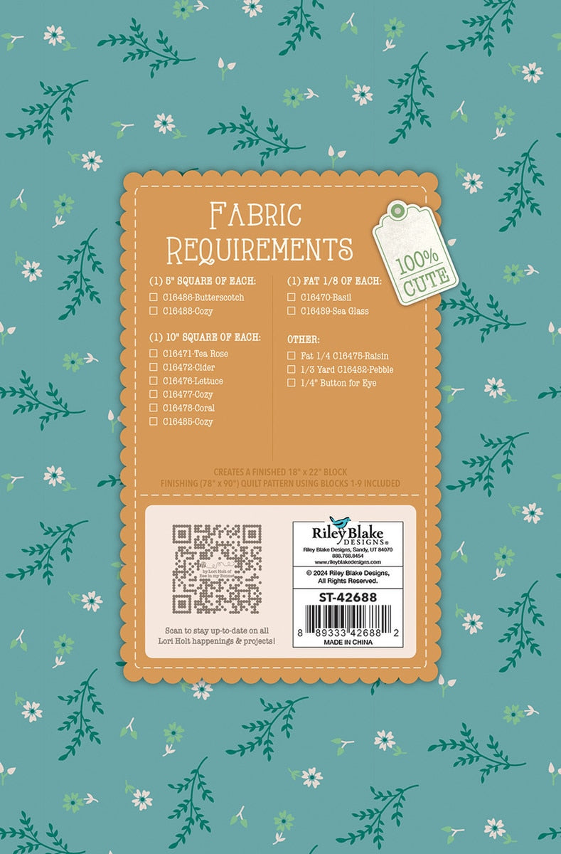 Gentler Times Gentle Goose No. 8 Quilt Seeds Pattern By Lori Holt