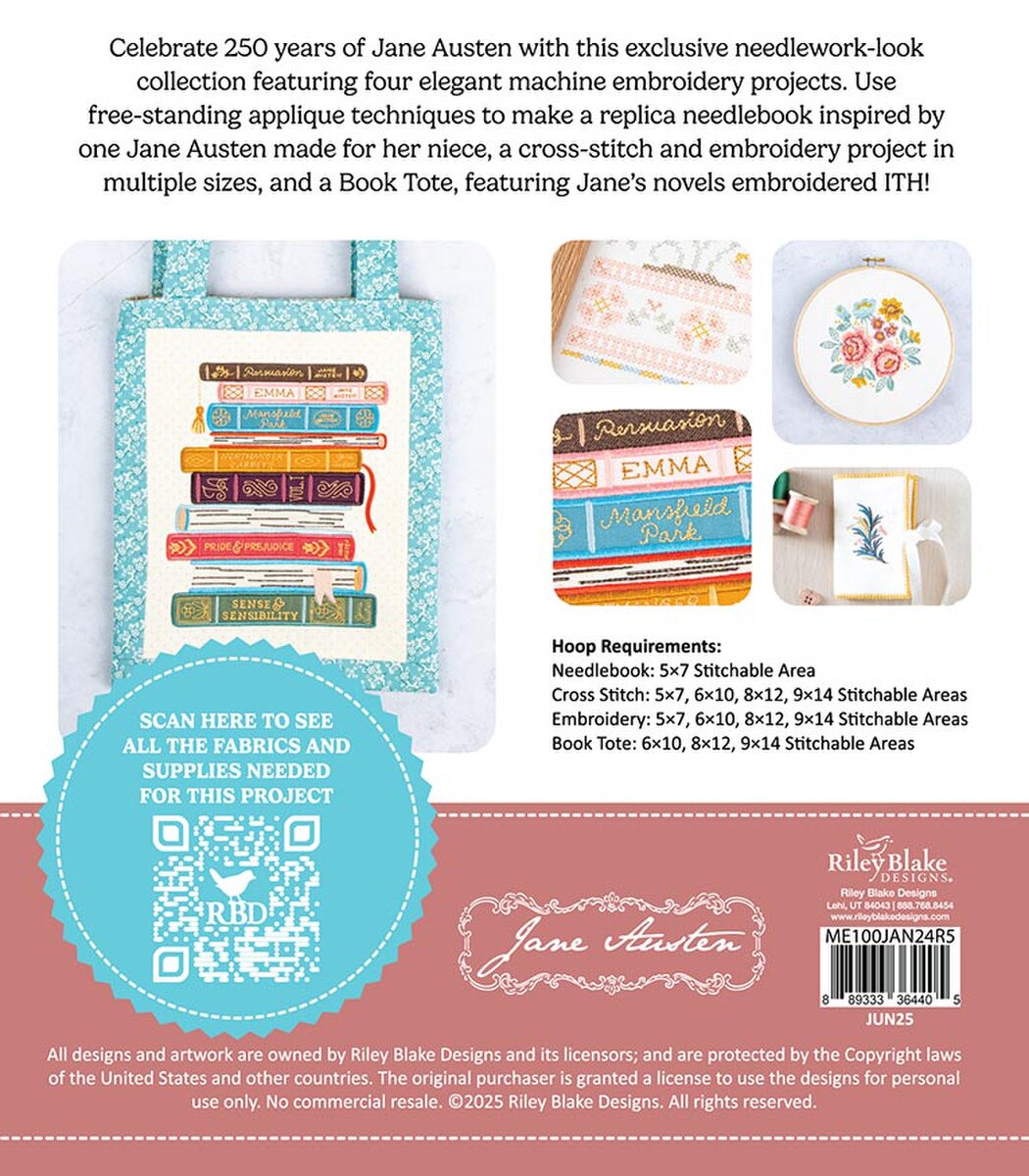 Riley Blake - Jane Austen Machine Embroidery CD Needlework Projects