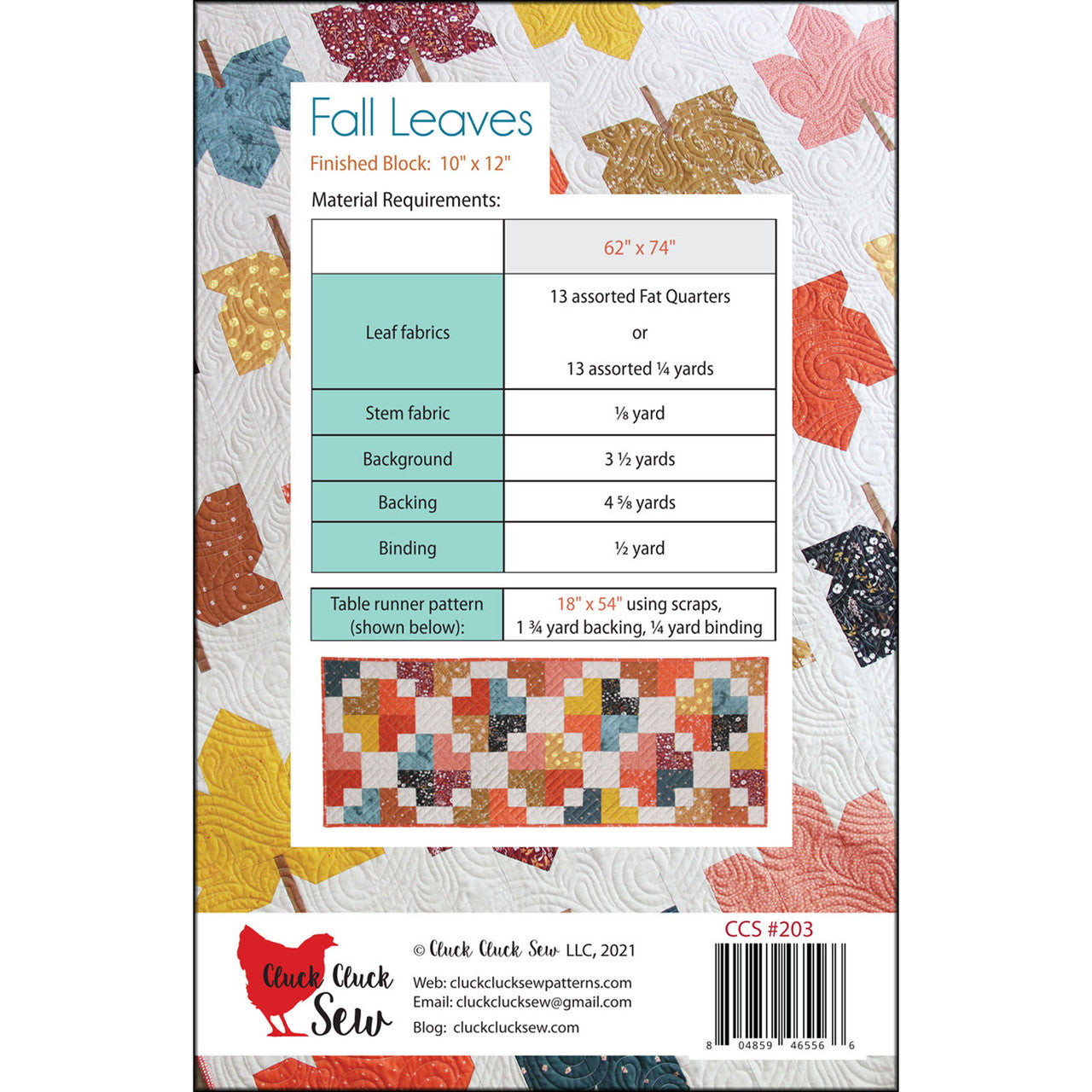 Fall Leaves Quilt Pattern By Cluck Cluck Sew