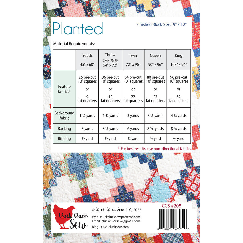 Planted Quilt Pattern By Cluck Cluck Sew