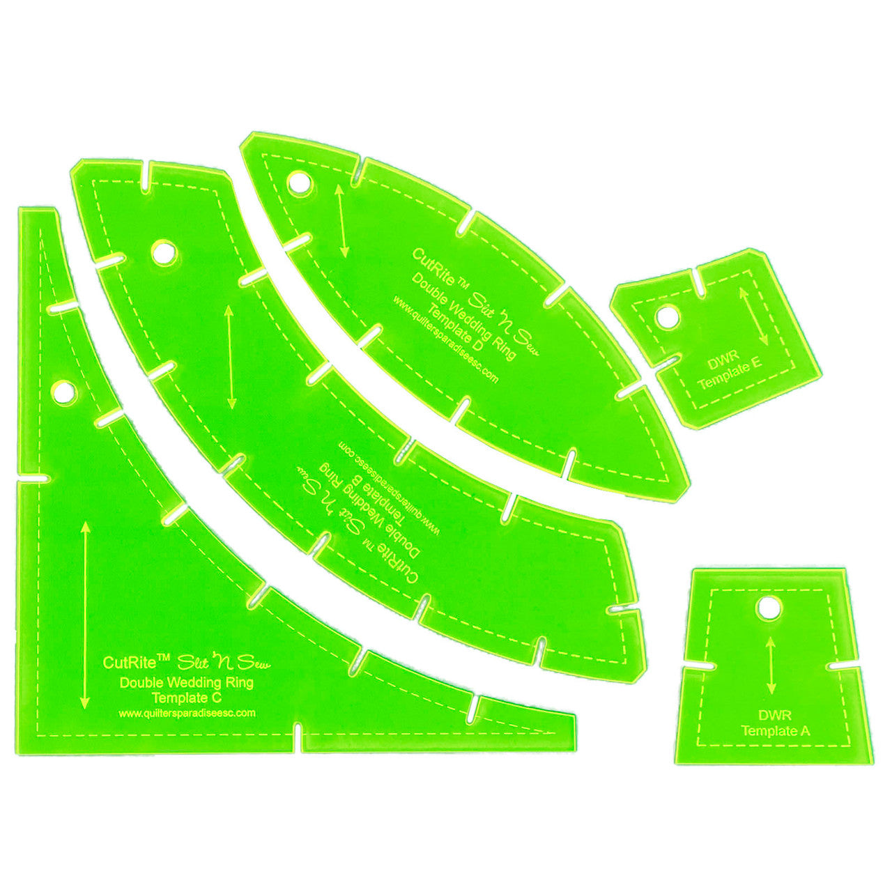CutRite Slit N Sew Double Wedding Ring Template Set
