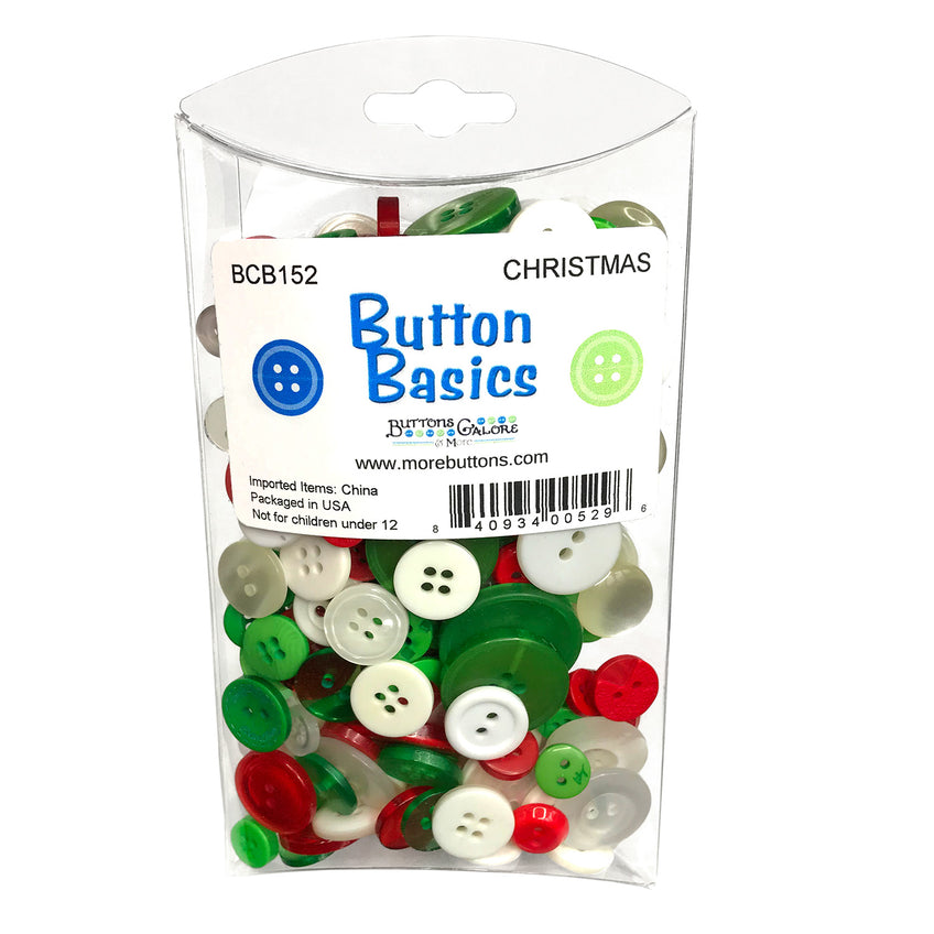 Buttons Galore and More - Button Basics Colorful Craft And Sewing Buttons - Christmas