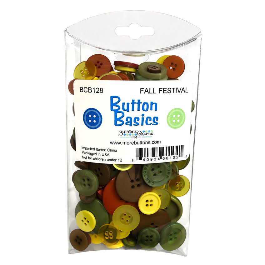 Buttons Galore and More - Button Basics Colorful Craft And Sewing Buttons - Fall Festival