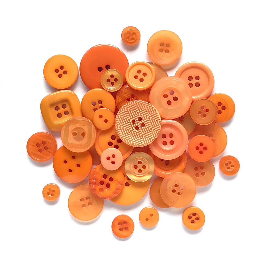 Buttons Galore and More - Button Basics Colorful Craft And Sewing Buttons - Outlandish Orange