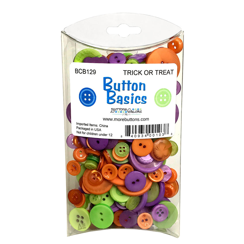 Buttons Galore and More - Button Basics Colorful Craft And Sewing Buttons - Trick Or Treat