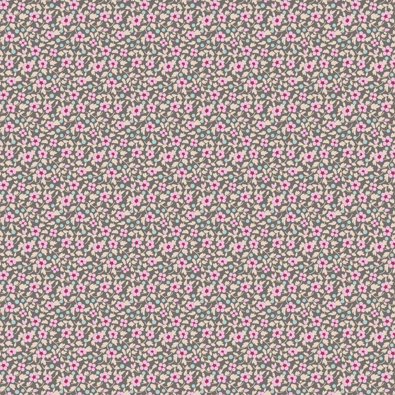 Tilda - Brie Basics - Small Florals - Grey - 130187