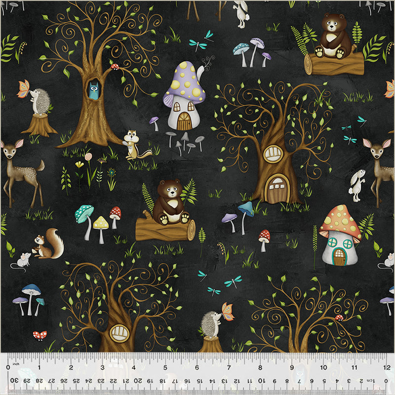 Windham - Terri Degenkolb - Enchanted Woods - Into the Woods Woodland Animals - 54520-2 Black