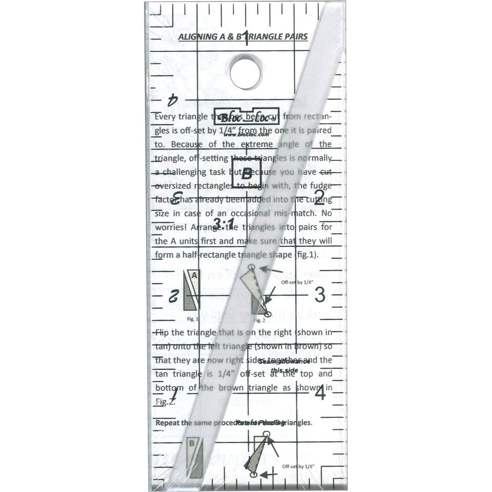 Bloc Loc - Half Rectangle Triangle - 3:1 Mini Set (2" x 5")