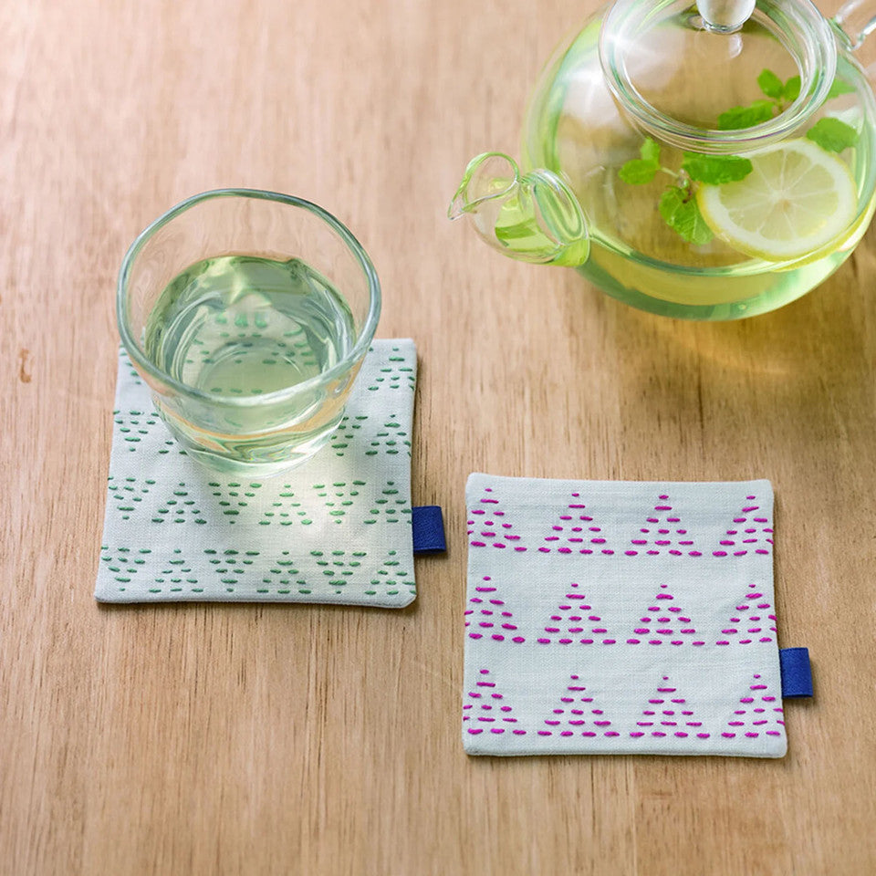 Lecien - Sashiko Coaster Pair (2ct) Kit - 592501