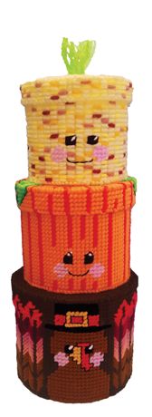 Design Works Harvest Nesting Boxes Plastic Canvas Kit