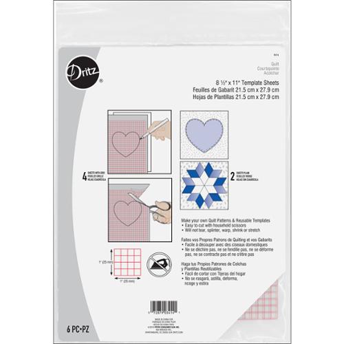 Dritz Template Sheet Plastic 6ct