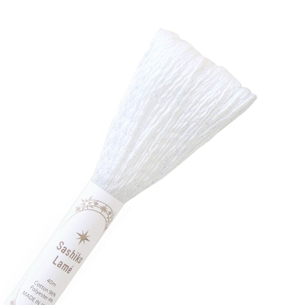 Olympus Sashiko Lame - Medium Skein 44 yds - White - SL11