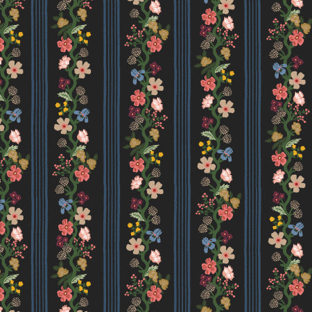 Cotton and Steel - Rifle Paper Co - Gracie - Floral Trellis Stripe - RP1704-BK5