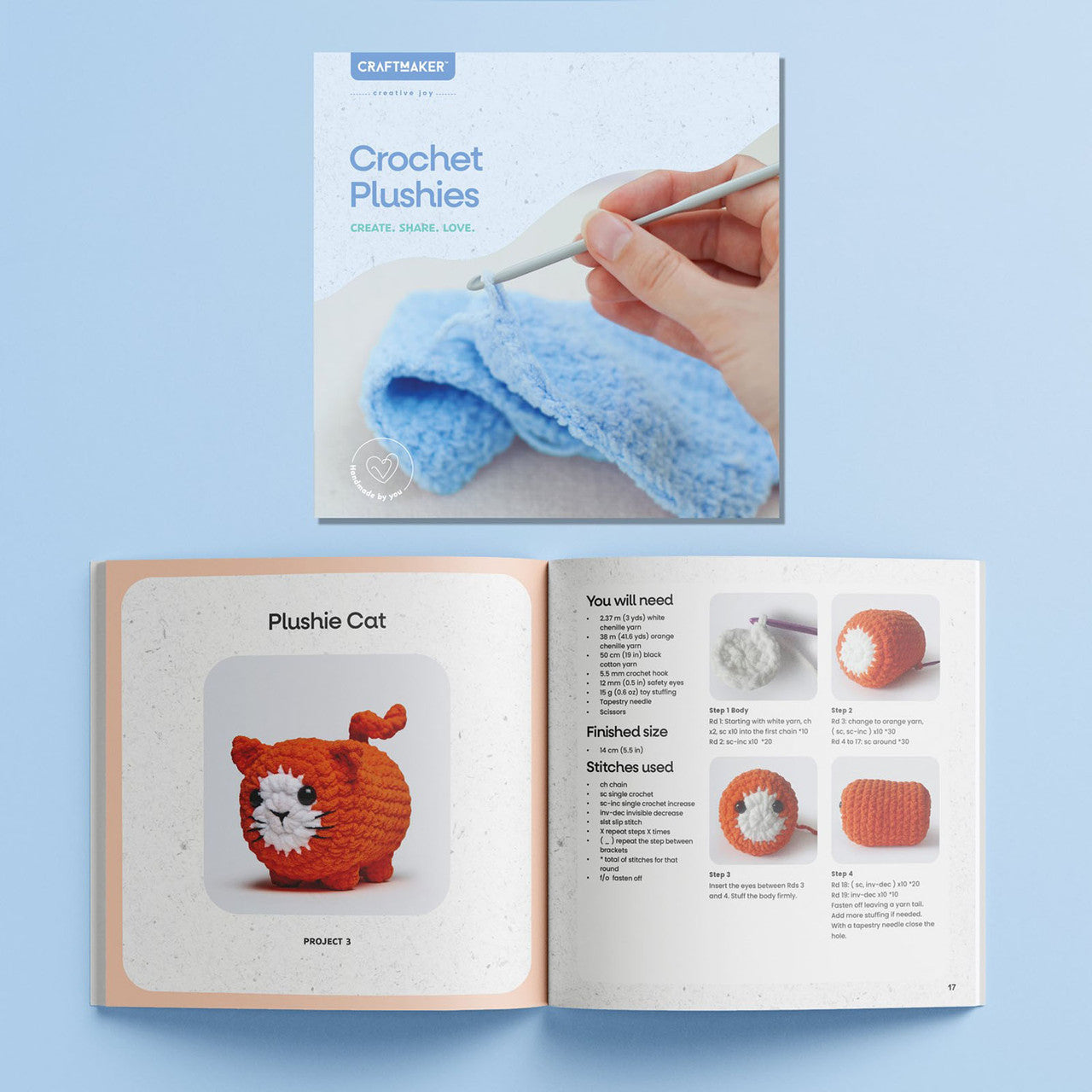 Craft Maker Deluxe Too Cute Crochet Plushies Kit