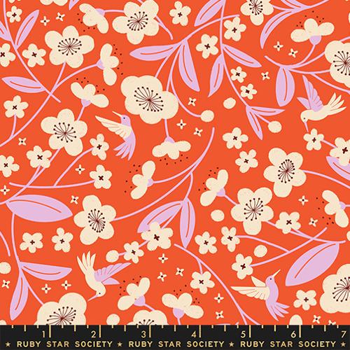 Preorder - Ruby Star Society - Persimmon - Hummingbird Florals - RS1121 12 - Ships June 2026