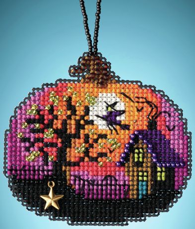 Mill Hill Counted Cross Stitch Kit - Painted Pumpkins Bewitching Pumpkin Ornament