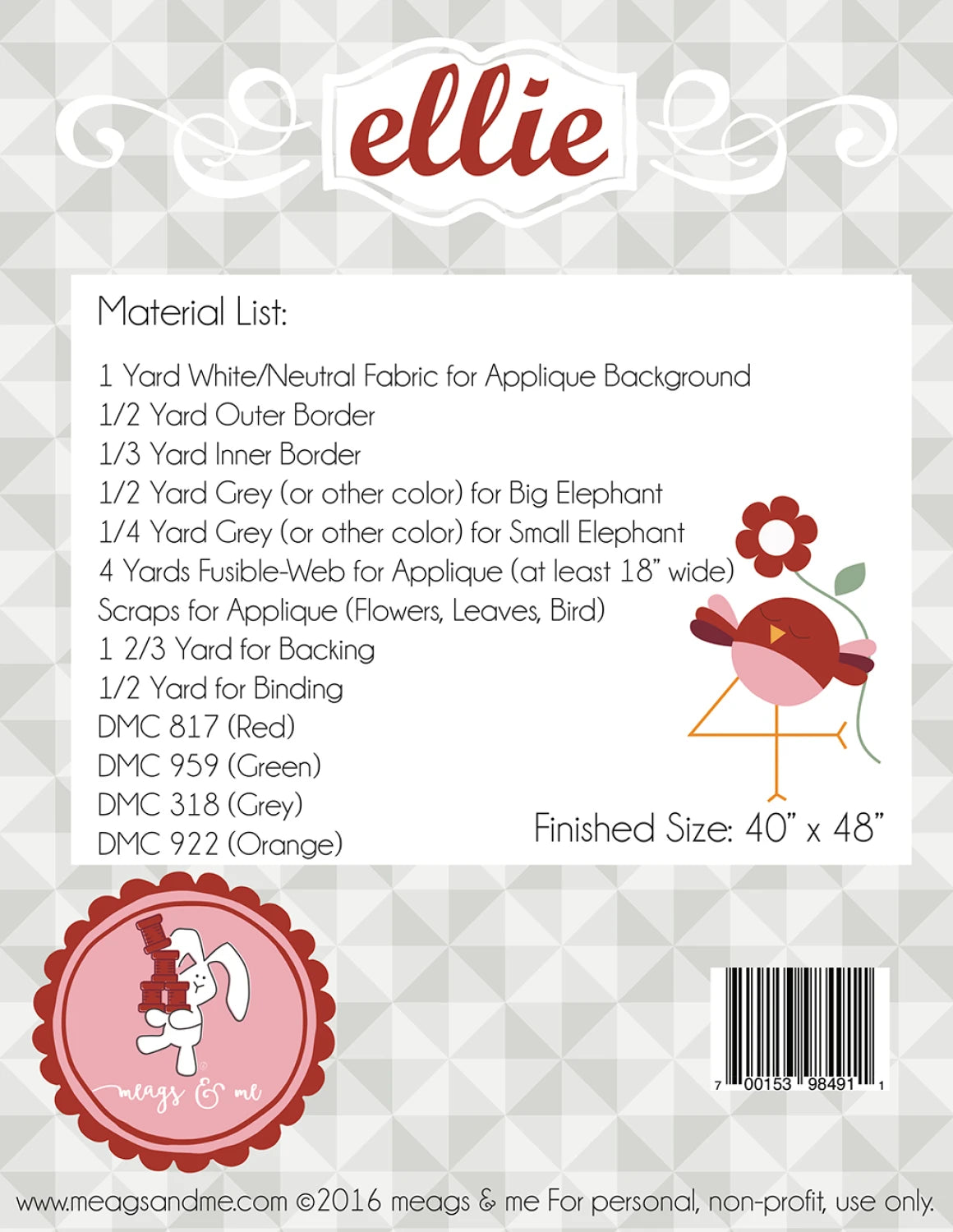Ellie Quilt Pattern By Meags and Me
