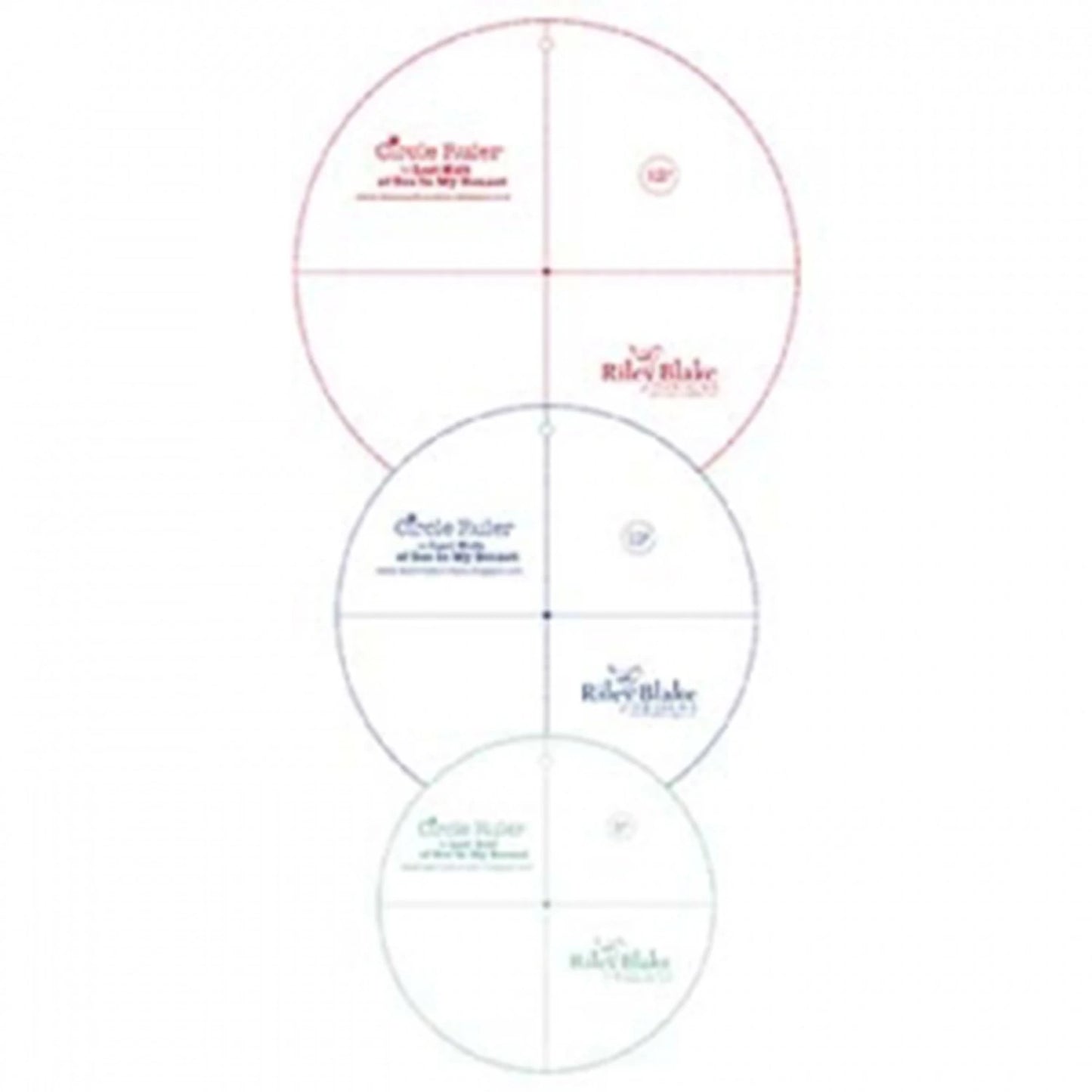Lori Holt Circle Ruler Set - 8" , 10" , 12"
