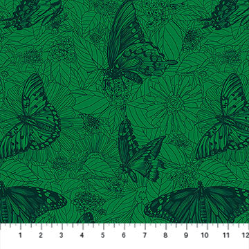 Northcott - Anna Maria Textiles - Indelible Ink - Winging It Butterflies - AMT1006-72C