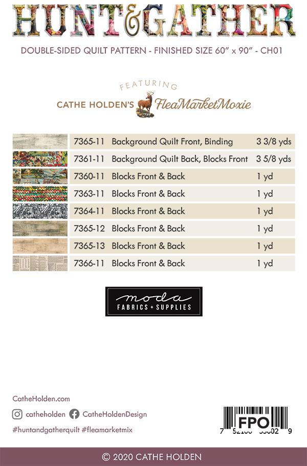 Hunt and Gather Quilt Pattern By Cathe Holden