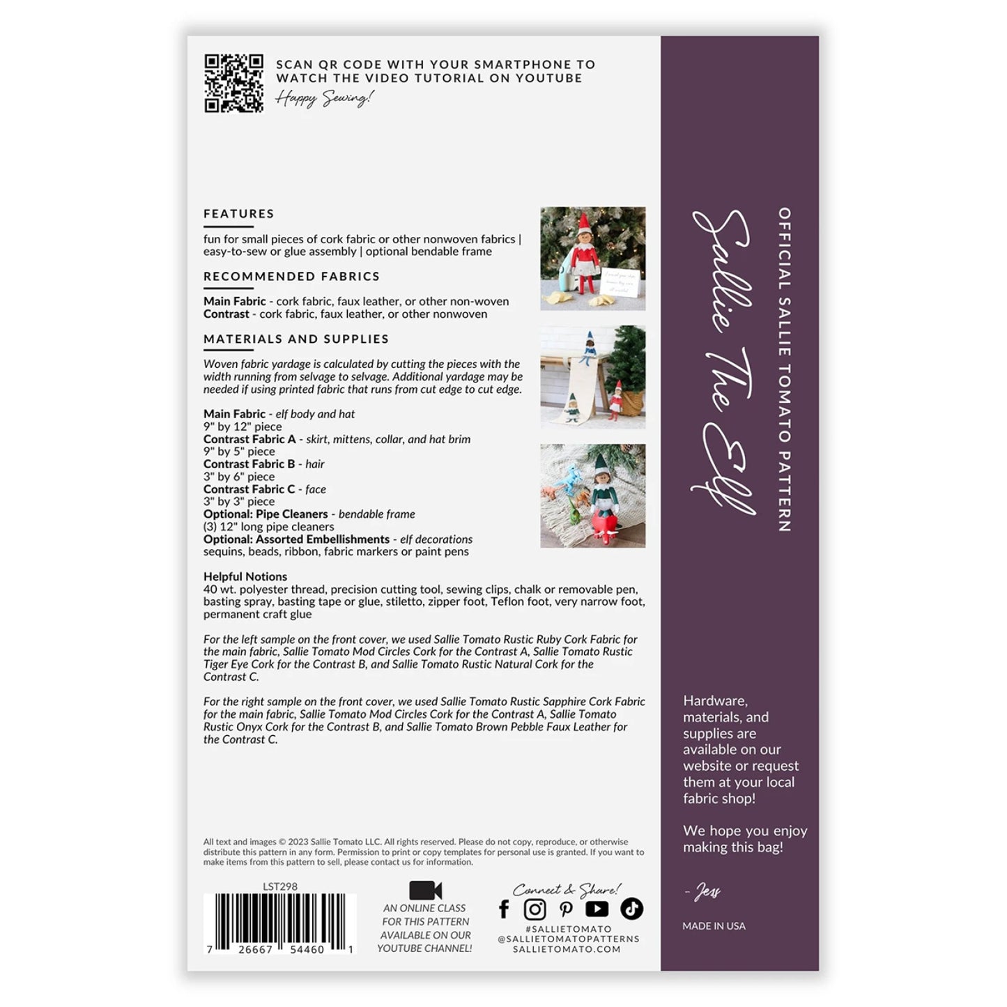 Sallie the Elf Pattern By Sallie Tomato