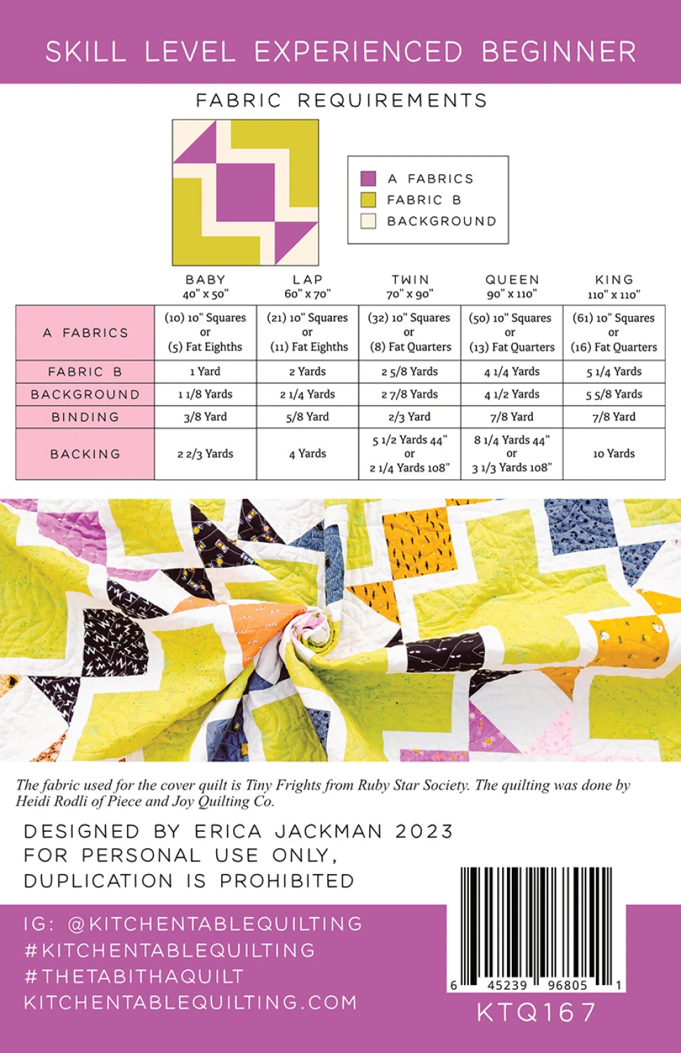 The Tabitha Quilt Pattern By Kitchen Table Quilting