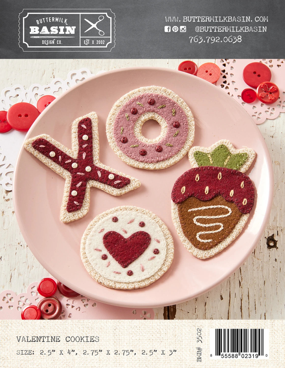 Valentine Cookies Pattern By Buttermilk Basin