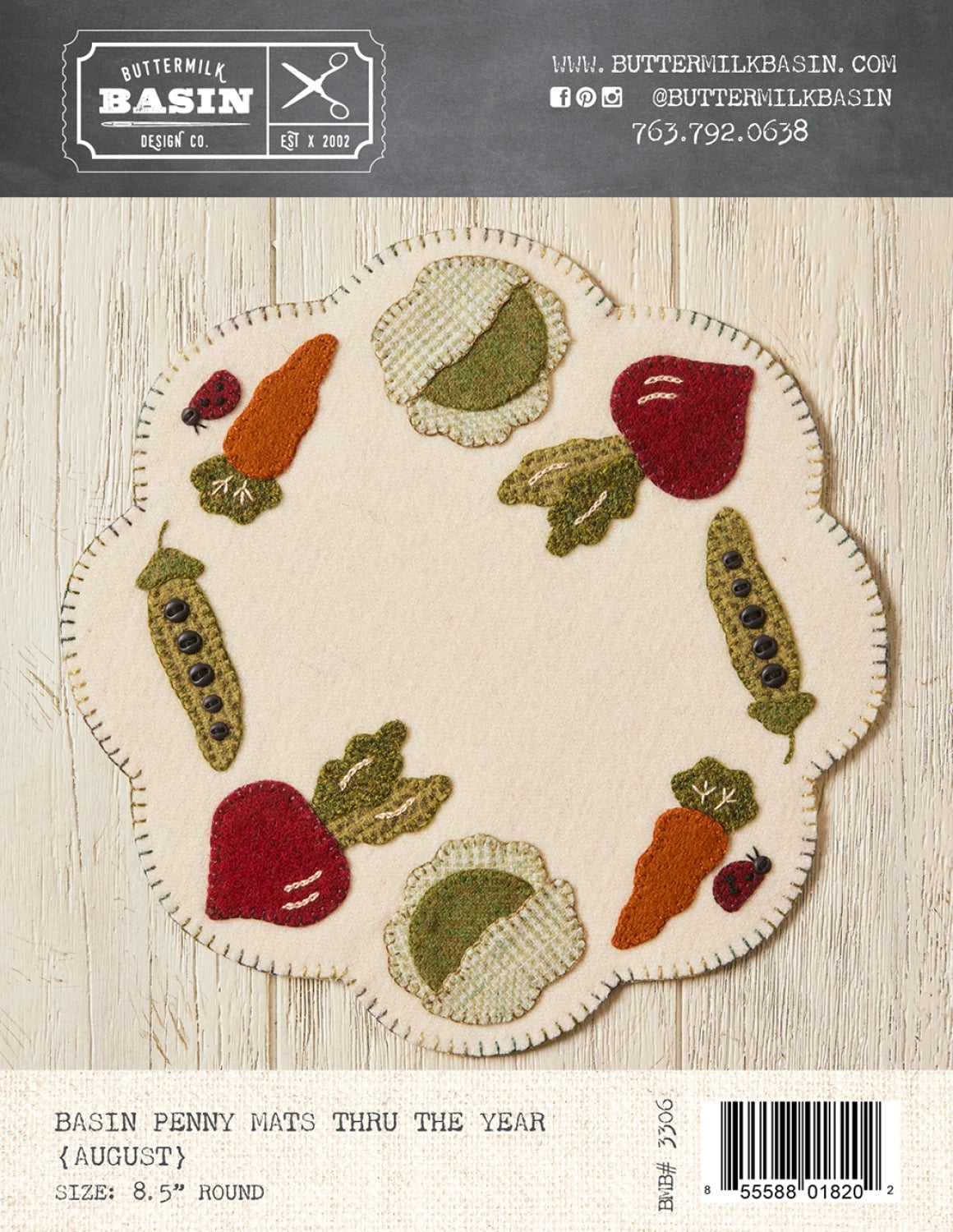 Basin Penny Mats Through The Year - August - Pattern By Buttermilk Basin