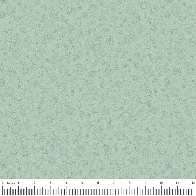 Mia Presley Designs - Tati Abaurre - Sunflower Reverie - Pressed Flowers Green - 120326-04