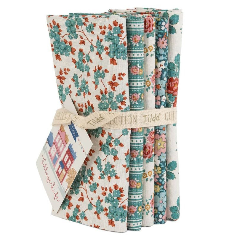 PREORDER - Tilda - Village Life - Fat Quarter Bundle - 5 Prints - 300275 - Ships October 2026