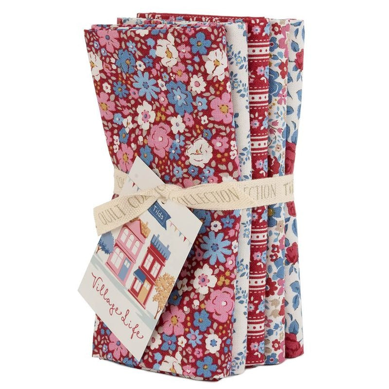 PREORDER - Tilda - Village Life - Fat Quarter Bundle - 5 Prints - 300276 - Ships October 2026