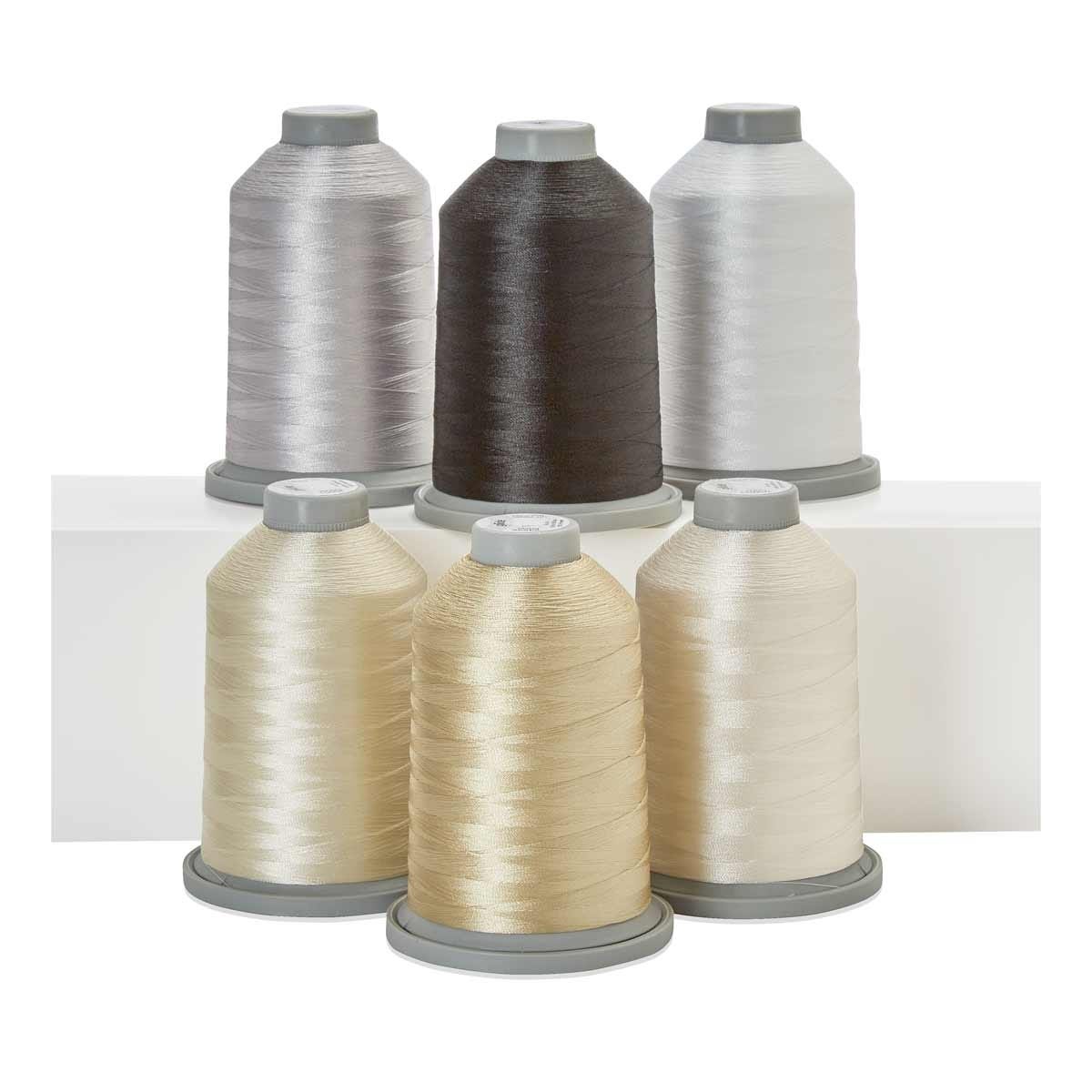 Glide Thread - The Perfect Blend - 6 King Spool Pack - 40 wt Trilobal Polyester Top Thread